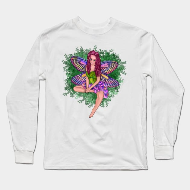 Butterfly Fairy Long Sleeve T-Shirt by theerraticmind
